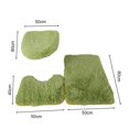 thumbnail image 2 of Bathroom Rug Set Super Soft U-shaped Foot Pad Non-slip Absorbent Floor Mat for Home Bathroom Decoration Soft Toilet Mat, 2 of 8