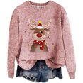 thumbnail image 1 of Zhanying Chandail Renne pour Femmes Col Rond Christmas Christmas Mode Grande Taille Chandail Festif des Fêtes, 1 of 5