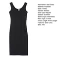 thumbnail image 7 of sunsanly O-neck Sleeveless Women Dress Summer Solid Color Bodycon Dress, 7 of 7
