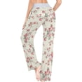 thumbnail image 5 of GZHJMY Women's Pajama Pants Elegant Rose Flower Comfy Stretch Sleepwear Essentials womens Lightweight Lounge Terry Pajama Pant, X-Large, 5 of 7