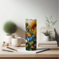 thumbnail image 3 of Sunflowers Butterfly 20 oz Skinny Tumbler Stainless Steel Slim Insulated Tumblers Straight Tumbler Cups Coffee Mug Thermal Travel Cup with Lid, Christmas Birthday Sunflower Gifts for Women Bestie, 3 of 7