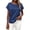 Dark Grey Blue, variant on FreshPretty Womens Summer Tops Satin Silk Crewneck Short Sleeve Shirts Work Business Outfits Spring Blouses Dressy Casual