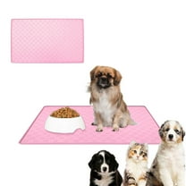 KQJQS Raised Edge Dog Food Mat - Waterproof Silicone Pet Mat for Food and Water Bowls, Prevents Spills and Protects Floors