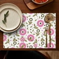 thumbnail image 4 of Pioneer Flower Floral Print Pattern Summer Placemats Table Placemats Set Of 6-Linen Kitchen Washable Placemats Table Mats 12x18 Inch Non-Slip Heat Resistant, 4 of 5