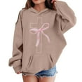 thumbnail image 4 of Byoo Girls Sweatshirt Bow Print Long Sleeve Hoody Pocket Sweatshirt Oversized Comfortable Aactive Shirt Clothes, 4 of 4