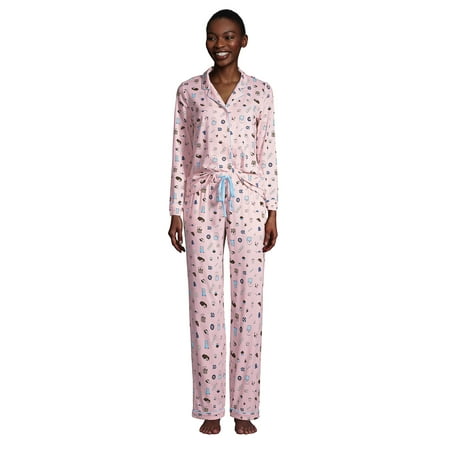

Lands End Women s Comfort Knit Pajama Set Long Sleeve Top and Pants