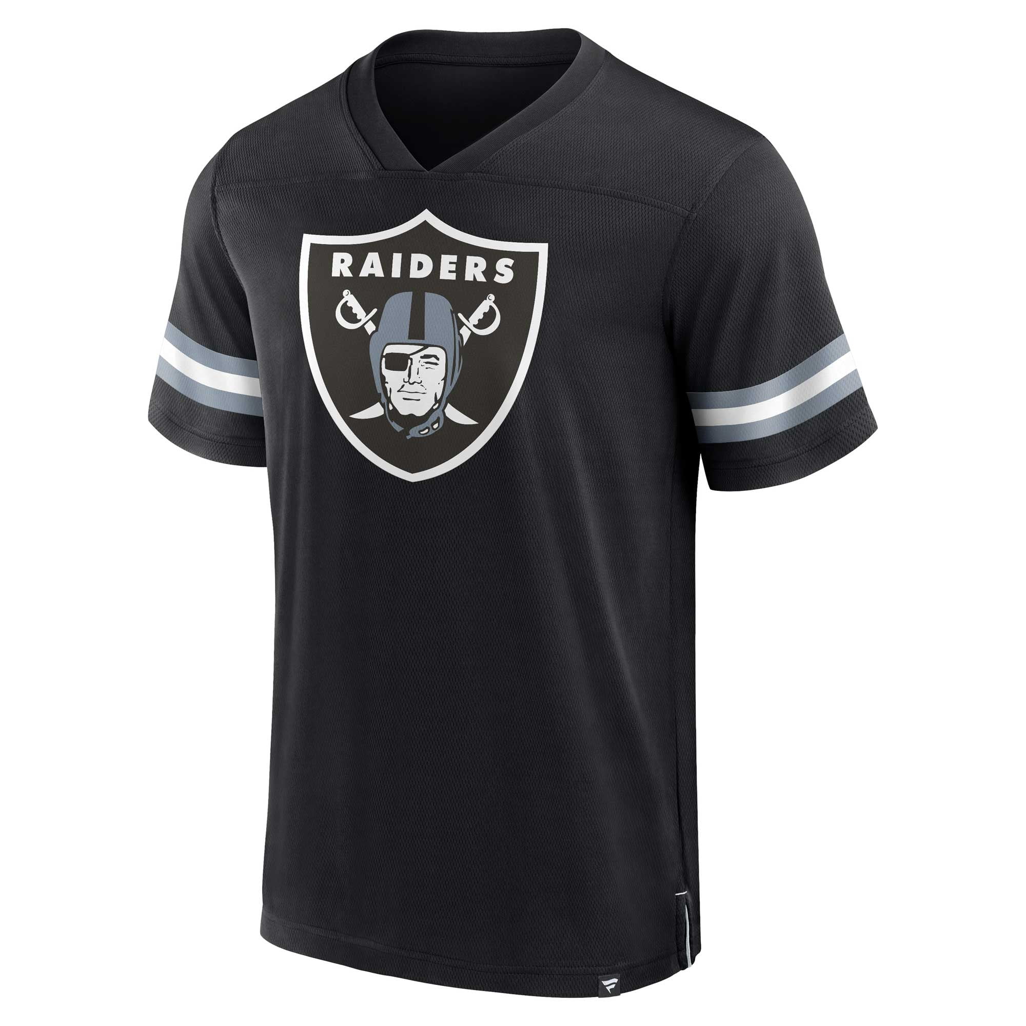 Men's Black Las Vegas Raiders Jersey Tackle V-Neck T-Shirt