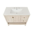 thumbnail image 4 of Château 36" Freestanding Bathroom Vanity in White Oak with 3-Hole Widespread Sink Top, 4 of 5