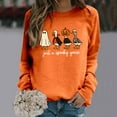 thumbnail image 5 of Spooky Goose Ghost Halloween Sweatshirts for Women 2025 Crewneck Funny Ghost Graphic Sweatshirt Pullover Tops, 5 of 6