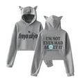 thumbnail image 4 of Freya Skye Merch “Not Even Mad About lt” Print Cat Ear Hoodie – Women’s Pullover Sweatshirt, Casual Streetwear Gift for Music Lovers, 4 of 6