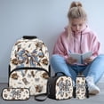 thumbnail image 2 of Bulopur Blue Highland Cow Bow Kids Backpack Set 4 Pcs Fashion Farm Book Bag with Lunch Bag, Pencil Case and Water Bottle Cover for Farm Lover Elementary Girls Ages 6-12, 2 of 8
