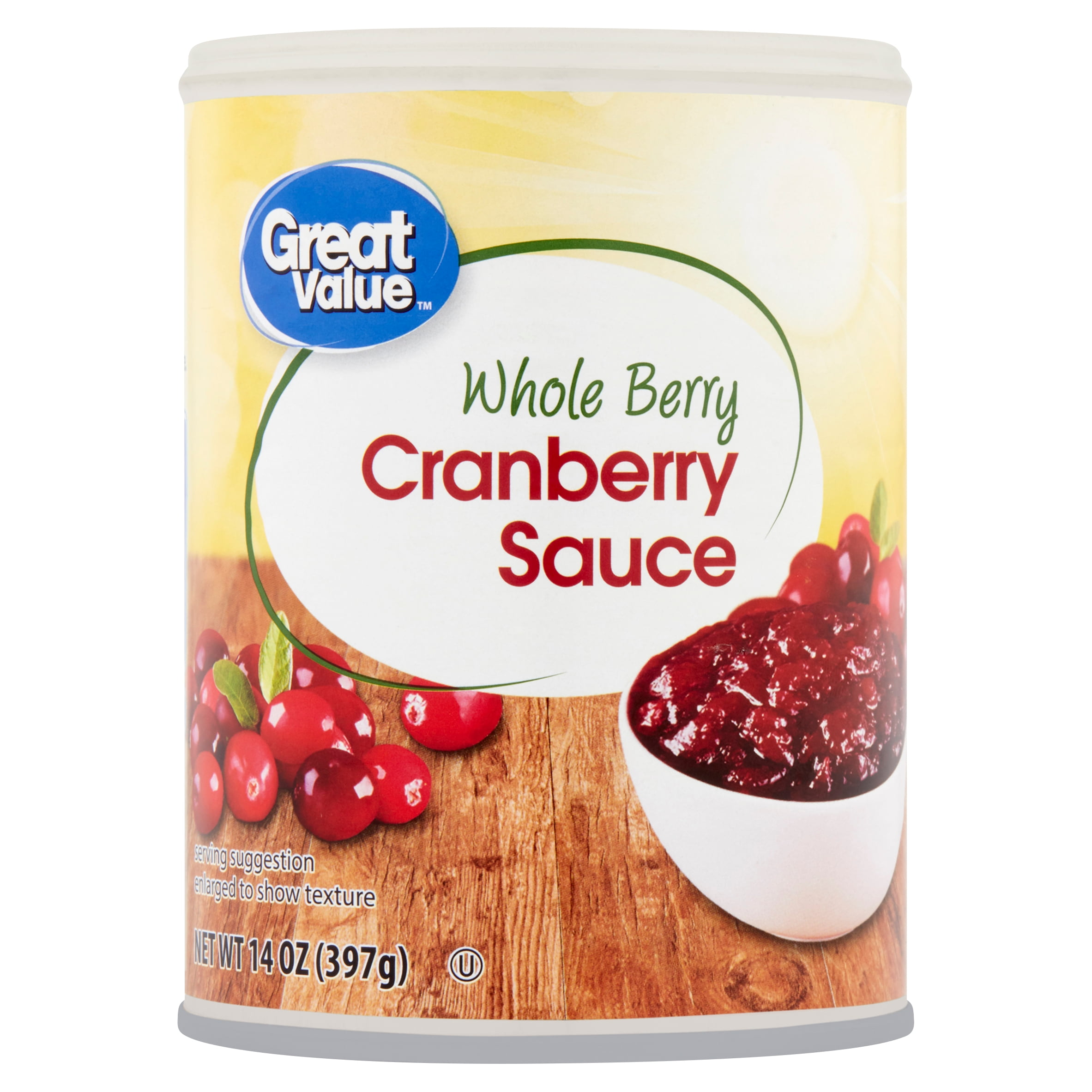 Great Value Whole Berry Cranberry Sauce, 14 oz