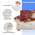 thumbnail image 6 of XYZCANDO Bell Snowman Stretch Sofa Covers 1 Piece Cushion Couch Slipcovers Printed Sofa Covers for 1 Seater Couch Cover, 6 of 6