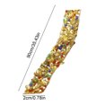 thumbnail image 3 of Self-Adhesive Rhinestone Strips Gold 35.4 X 0.8 in Set of 2 Resin Decorative Trim, 3 of 6