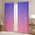 thumbnail image 2 of jejeloiu Pink Purple Sky Black Out Curtains,Galaxy Starry Night Curtains Pack of 2 (42x63 Each) For Girl Teens, 2 of 6