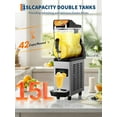 thumbnail image 2 of Garvee Commercial Slushy Machine with Self-Cleaning, 3.9Gal Frozen Drink Machine for Home, Restaurants, 450W, Black & Silver, 2 of 7