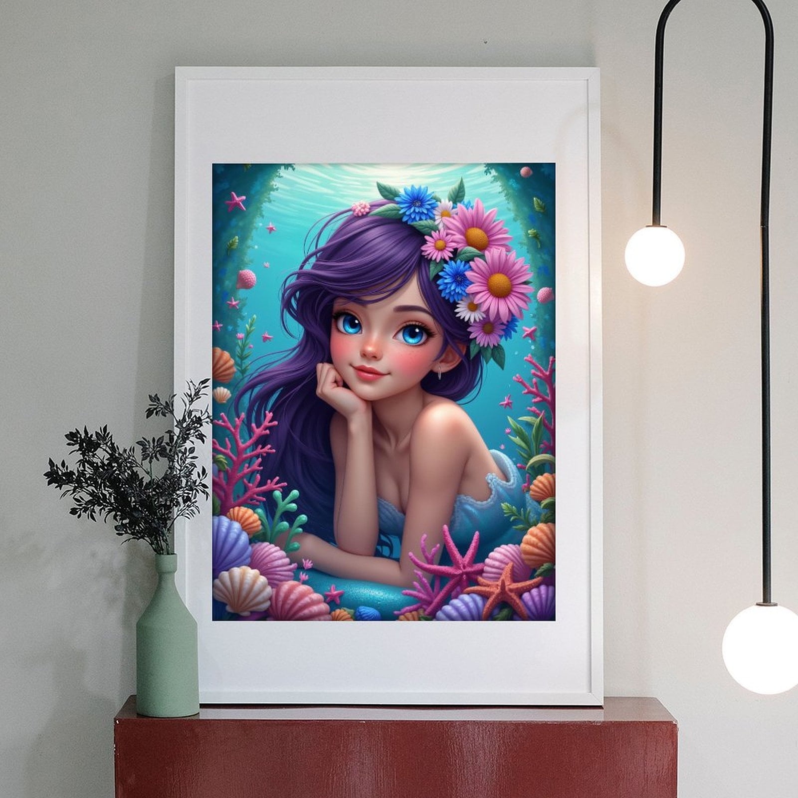 Diamond Art Kits for Adults - 5d Mermaid Fantasy Ocean Portrait Diamond Painting for Adults, Diamond Art for Adults Beginners, Diamond Painting Kits for Adults for Home Wall Decor