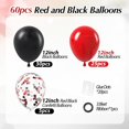 thumbnail image 2 of Globos Vicduotex rojos y negros, 60 unidades, 30 cm, con confeti, 2 of 7