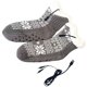 thumbnail image 2 of Pantuflas Cama Acogedoras Con Calefacción USB Calcetines Esponjosos para El Interior (gris), 2 of 4