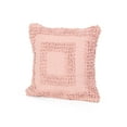 thumbnail image 2 of Noble House Siloam 18" Boho Cotton Throw Pillow, Pink, 2 of 8