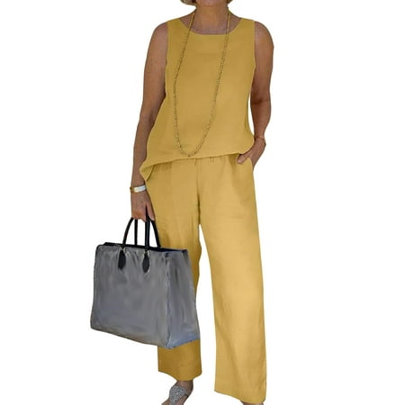 

Paille Women Solid Color Baggy Lounge Sets Loose Fit Daily Wear Pajamas With Pockets Beach Sleepwear Two Piece Outfit
