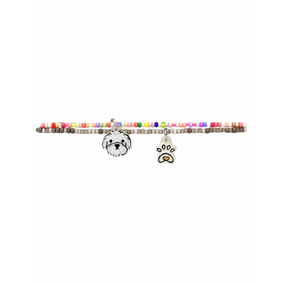 Pulsera artesanal perrito con huellita
