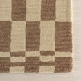 thumbnail image 4 of Rugs USA Kia Checkerboard Wool Area Rug, 4' x 6', Kia Mocha Brown, 4 of 8