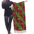 thumbnail image 4 of Shawl Wraps for Women - Red Calla Lily Flowers Oversized Fall Winter Fashion Blanket Scarf for Women, 4 of 6