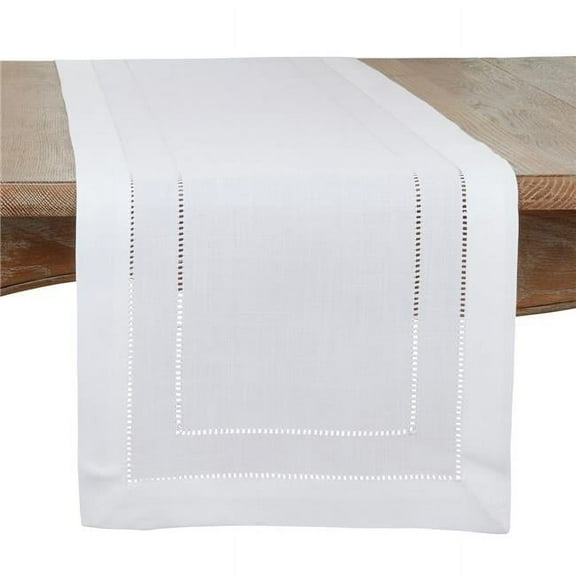 Saro Lifestyle Double Hemstitch Table Runner