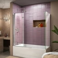 thumbnail image 6 of DreamLine Aqua Fold 56-60 in. W x 30 in. D x 58 in. H Frameless Bi-Fold Tub Door with Return Panel in Chrome, 6 of 17