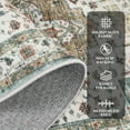 thumbnail image 3 of Garvee 2'x6' Runner Rug Vintage Medallion Rug Floral Print Rug Non Slip Indoor Bedroom Runners Rug for Kitchen Hallway, Camel Green, 3 of 8