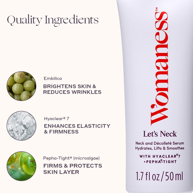 Womaness Let's Neck Firming and Tightening Serum, Smooth Neck