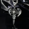 thumbnail image 2 of K-KED Vintage Punk Zicron Angel Wing Cross Sword Stainless Steel Pendant Necklace, 2 of 6