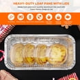 thumbnail image 5 of SONGLAM 30-Pack Aluminum Loaf Pans with Lids, 2 Lb Tin Foil Bread Loaf Tin, Disposable Large Bread Pans for Home Baking - 8.66" x 4.33", 5 of 9