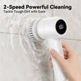 thumbnail image 5 of Smyeviva Electric Spin Scrubber Cordless Power Scrubber with 5 Replaceable Brush Heads LCD Shower Cleaning Brush for Bathroom Car White, 5 of 9