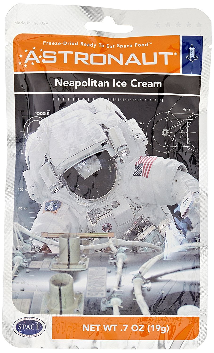 Astronaut Freeze Dried Ice Cream, One Serving Pouch Neapolitan..., By Backpacker's Pantry... by