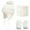 White, variant on TAIAOJING Toddler Chicminie 3 Pcs/Set Children Hat Neck Warp Gloves Set Thickened Print Knitted Heat Retention Windproof Keep Warm Girls Boys Outdoor Scarf Gloves Set Relaxed Fit Daliywear 4-6 Years