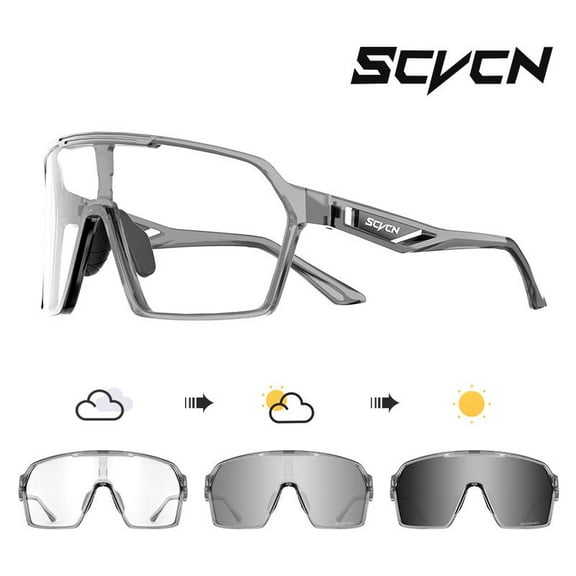 SCVCN Photochromic Cycling Glasses Outdoor Sport For Men Women Eyewear MTB Bike Cycling Driving Glasses Fishing Running Hiking Riding Glasses Camping Eyewear UV400