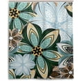 thumbnail image 2 of Ethnic Flowers Bath Shower Curtain Liners - 60x72in - 100% Polyester - Waterproof Bath Curtain with C-Shaped Hooks for Bathroom Decoration 1 Panel, 2 of 5