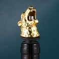 thumbnail image 4 of Tapón vertedor de vino de aleación con forma de cabeza de leopardo, para botellas de vino, bebidas, fiestas en casa (dorado), 4 of 5