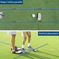 thumbnail image 3 of BYXAS Golf Alignment Sticks 2 Sets - 48inch Alignment Practice Rods, Foldable for Easy Portability, Golf Training Aids to Improve Golf Swing, Putting Posture, with Storage Tube(Blue), 3 of 7