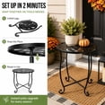 thumbnail image 2 of Rekopi 2 Pack Indoor Outdoor Side Tables, 15in high Versatile Round Metal End Table for Patio Balcony Yard, 2 of 7