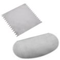 thumbnail image 1 of BCP Juego de 2 raspadores dentados de acero inoxidable, herramienta artesanal para escultura de cerámica, 1 of 2