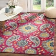 thumbnail image 4 of Safavieh Madison Belle Vintage Boho Paisley Rug Cream/Silver 8' x 8' Round Floral & Botanical 8' Round Indoor Living Room, Bedroom, Dining Room Round, 4 of 6