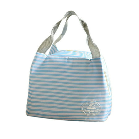 Beach Food Drink Thermal Lunch Bag Dotted Striped Cherry Picnic Food Insulation Handbag Portable Ice