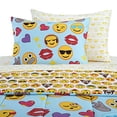thumbnail image 2 of Emoji Pals Bling Bed in a Bag, Queen, Light Blue, 2 of 2