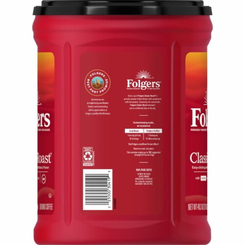 Folgers Classic Roast Medium Roast Ground Coffee - 40.3 oz