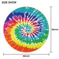 thumbnail image 6 of Colorful Tie Dye Pattern Round Tablecloth 60"x60",Wrinkle Wipeable Table Cloth for Kitchen Dining Room Picnic Patio Party, 6 of 6