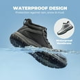thumbnail image 3 of NORTIV 8 Men's Waterproof Winter Snow Boots Lightweight Hiking Casual Chukka Ankle Boots, 3 of 10