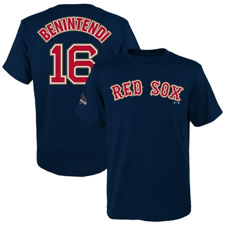 Andrew Benintendi Boston Red Sox Majestic Youth 2019 Gold Program Name & Number T-Shirt -